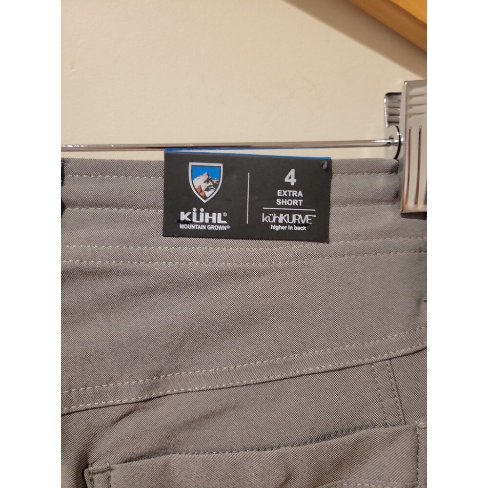 NWT Kuhl Trekr Pants Women's 4 Short Stone Gray Stretch Hiking Travel Cinch Hem - Picture 6 of 11